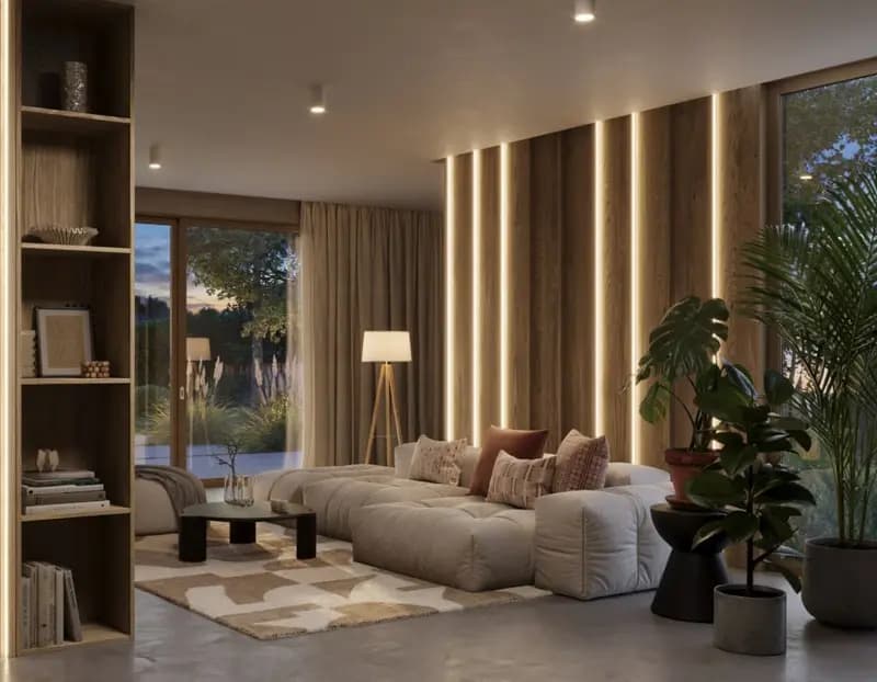 3D LED Sieninės Lamelės - Ąžuolo Furnyras
